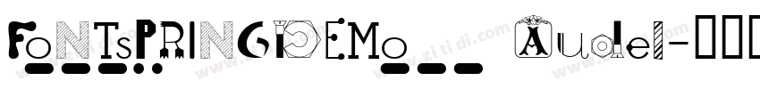 FONTSPRINGDEMO Audel字体转换